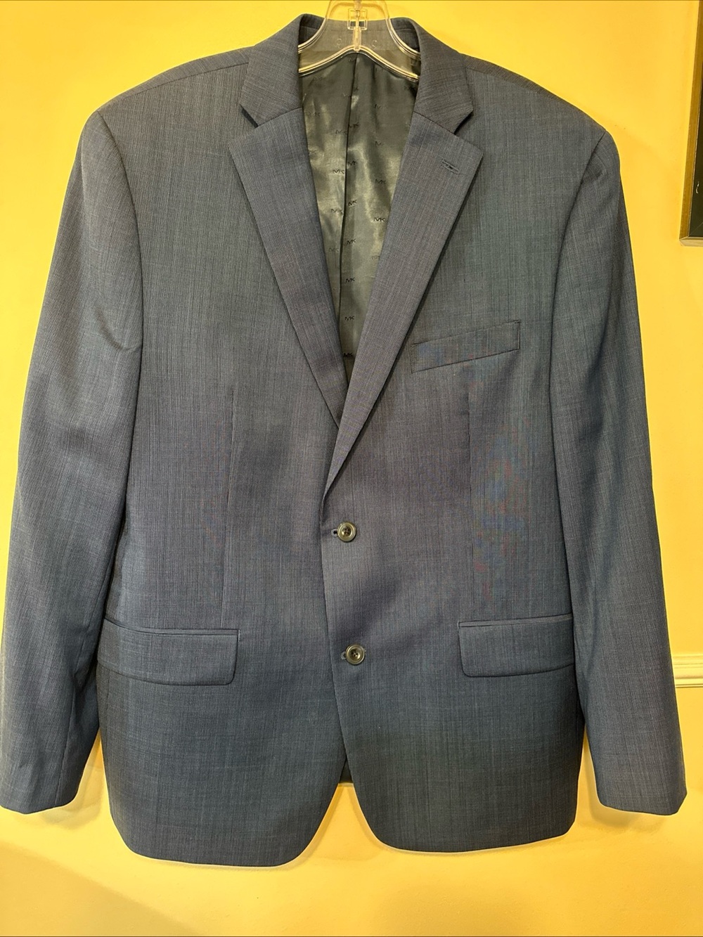 Michael Kors Men's Navy Blue Sport Coat Blazer Size 44R, 100% Wool